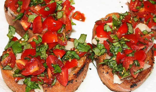 Bruschetta Recipes using leftover or stale bread