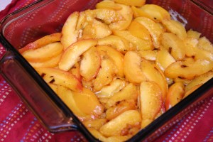 Peaches in the pan