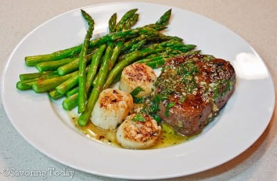 Scampi-Style Steak & Scallops 