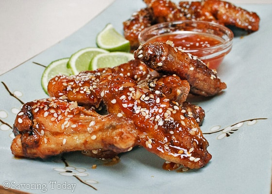 Baked Thai Chili Sesame Chicken Wings