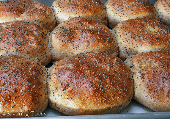 Caramelized Onion Sprouted Whole Wheat Buns