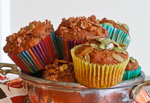 Pumpkin Pie Spice Sprouted Wheat Muffins
