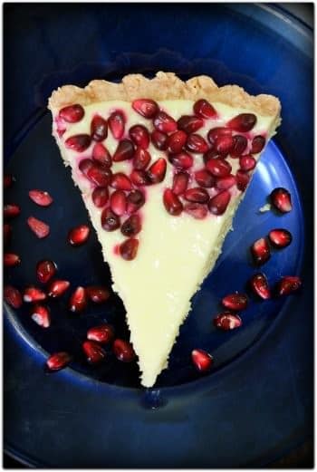 Pomegranate Meyer Lemon Tart by Big Fat Baker