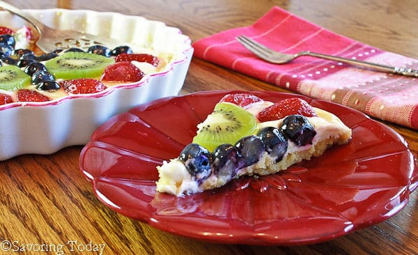 Cream Cheese Fruit Tart with Almond Crust Recipe [GF]