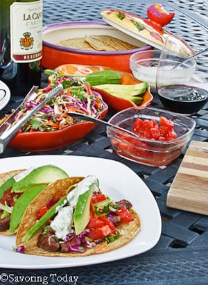 Buttermilk-Cilantro Skirt Steak Tacos | Savoring Today