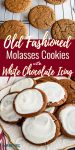 a pinterest collage of old fashioned molasses cookies
