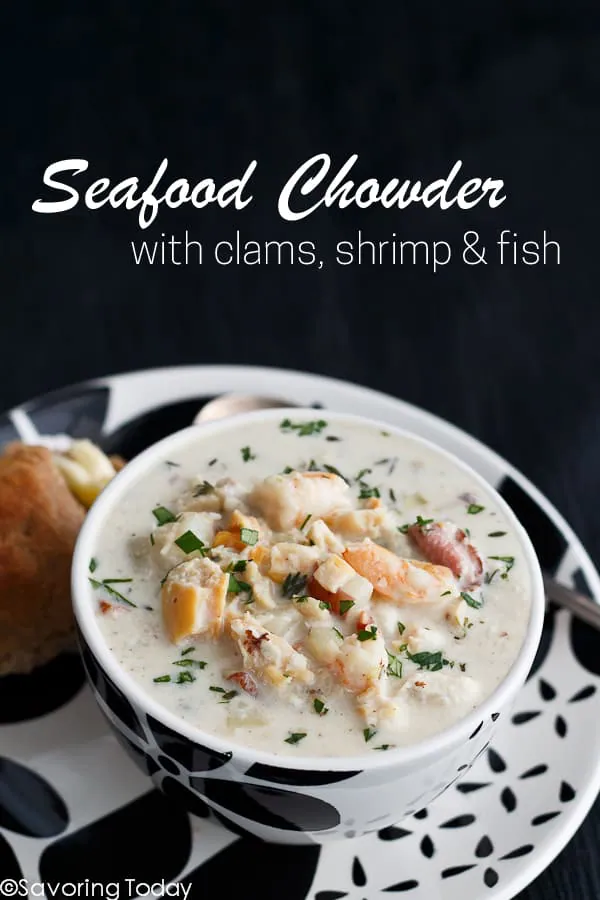 seafood chowder in a bowl