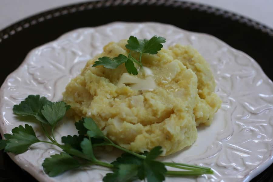 Mashed Sweet Potatoes with Roasted Garlic Recipe
