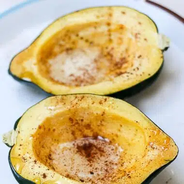 This Maple Acorn Squash Recipe is an amazingly simple side dish for roasted or braised meats.