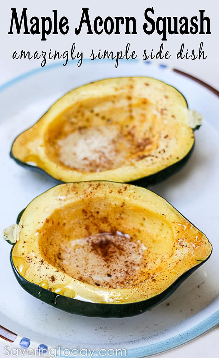 This Maple Acorn Squash Recipe is an amazingly simple side dish for roasted or braised meats. 
