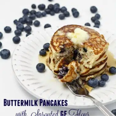 Gluten Free Sprouted Grain Buttermilk Pancakes are as delicious as they are good for you.