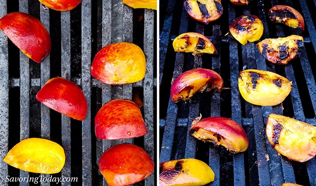 peaches on the grill