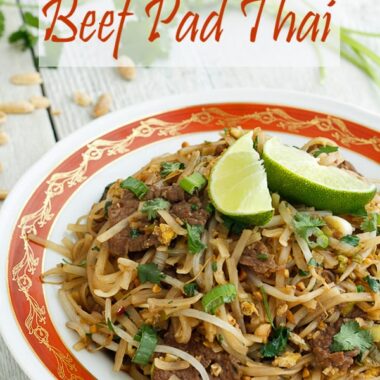 Pad Thai is an easy recipe to make at home! Add beef or any favorite protein and balance the spice to your preference.