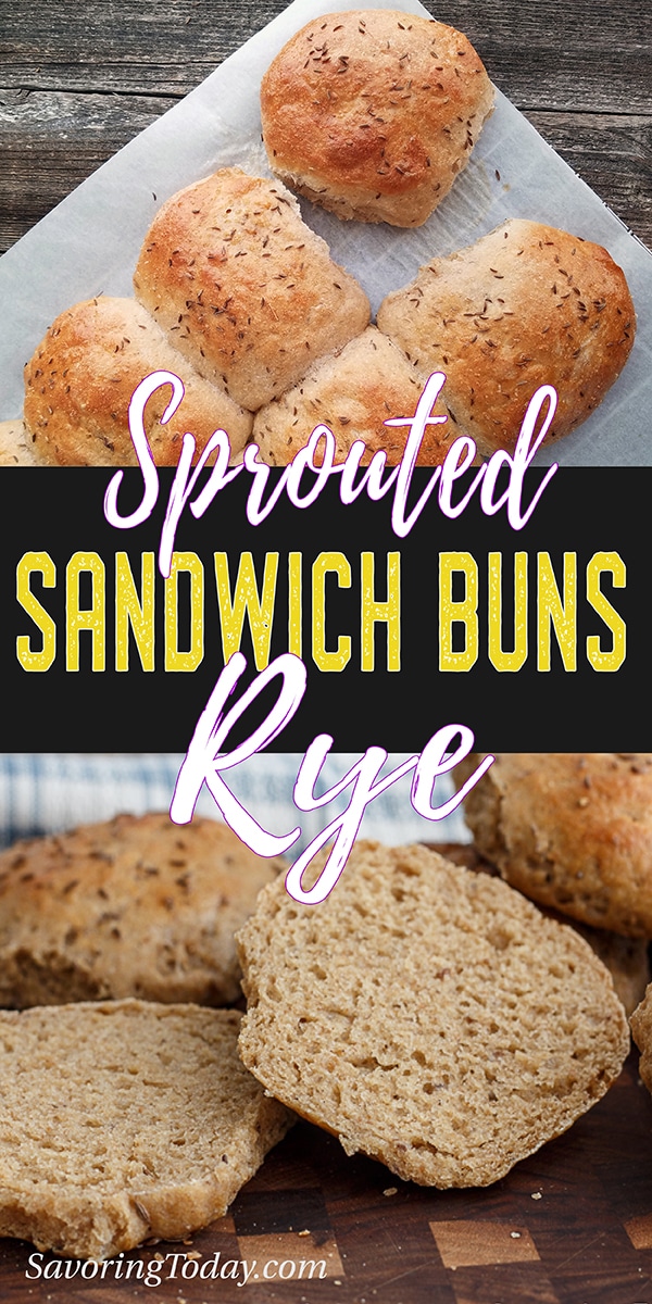 Sprouted Light Rye Sandwich Buns Recipe Making Sprouted Bread Easy