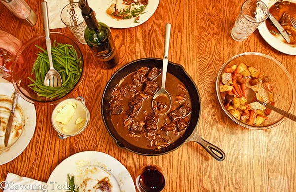 Beef Pot Roast served in a cast iron skillet is the ultimate family dinner. 