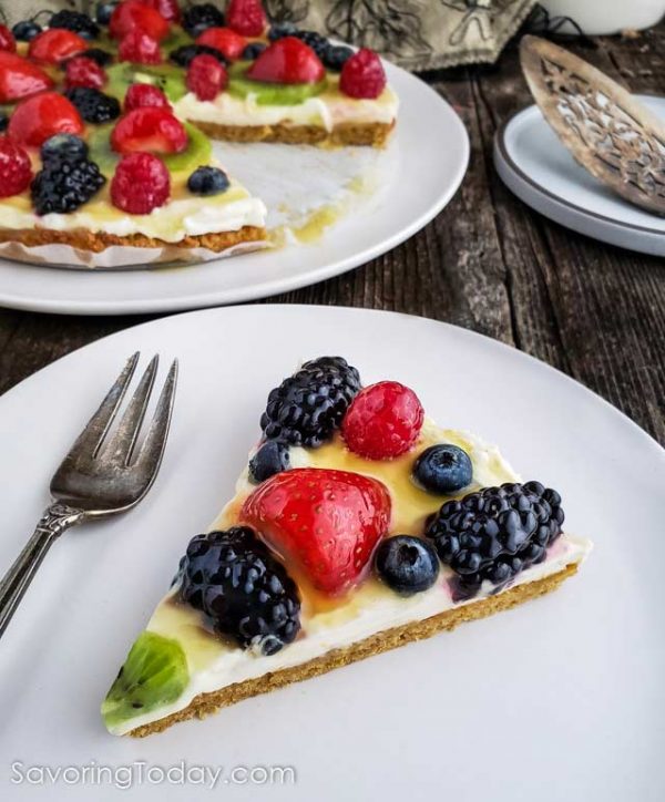 Cream Cheese Fruit Tart with Almond Crust (GlutenFree)