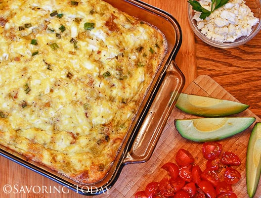 Egg & Sausage Breakfast Casserole -- Whole | Savoring Today