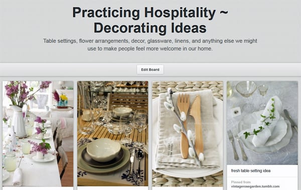 Practicing Hospitality - Decorating Ideas on Pinterest