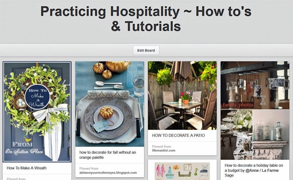 Practicing Hospitality - How-tos on Pinterest