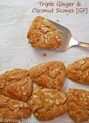 Triple Ginger Coconut Scones | Savoring Today