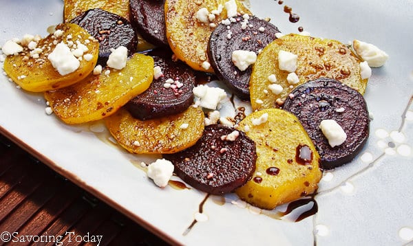 Roasted Beets with Balsamic & Feta | Savoring Today