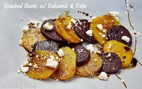 Roasted Beets with Balsamic & Feta | Savoring Today