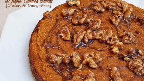 Pumpkin Tea Cake With Maple Candied Walnuts Gluten Grain Dairy Free
