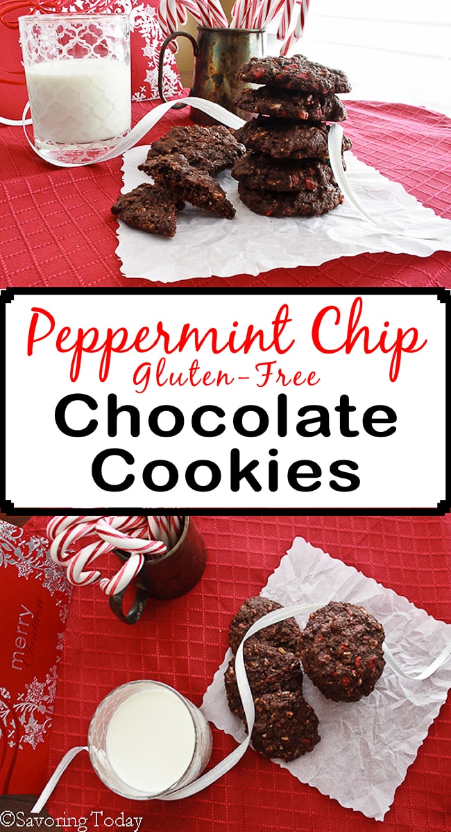 Peppermint Chip Chocolate Cookies [GlutenFree]