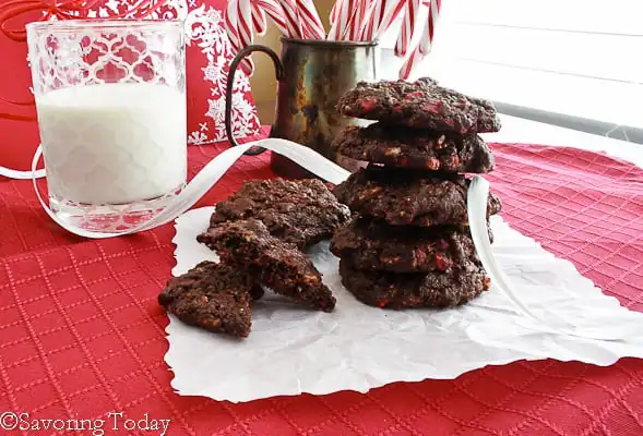 Peppermint Chip Chocolate Cookies [GF] - Stacked 