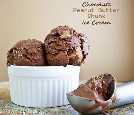 The richest homemade Chocolate Peanut Butter Chunk Ice Cream recipe you'll ever eat. .