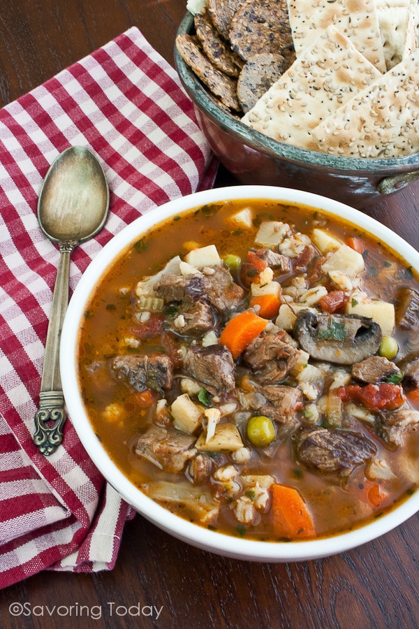 Beef & Vegetable Soup Recipe Using Pot Roast Leftovers