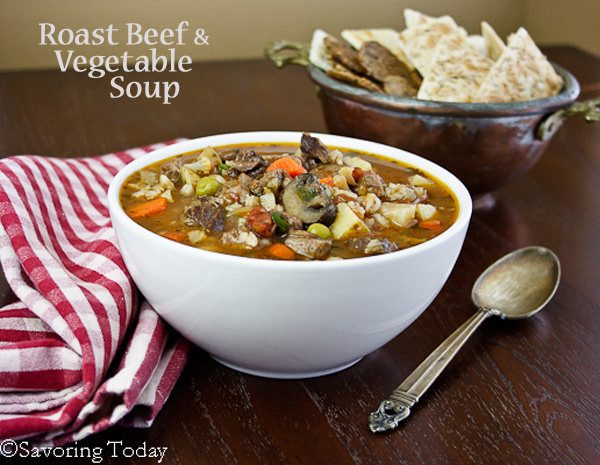 Roast Beef & Vegetable Soup from Beef Pot Roast Leftovers