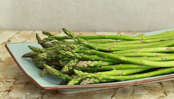 Hoisin-Sesame Grilled Asparagus - raw | Savoring Today