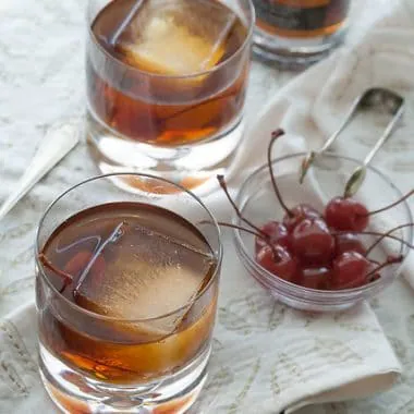 Spiced Maple Manhattan cocktail