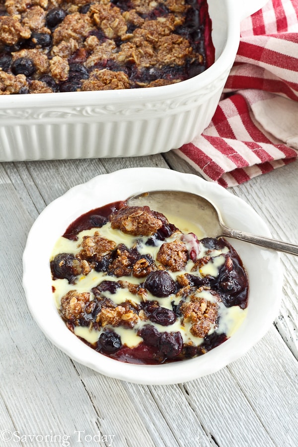 Easy Fresh Berry Crumble Recipe with Orange Cream is a fabulous way to enjoy summer berries.