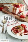 Creamy frozen dessert recipe with grilled strawberries for refreshing summer evenings.