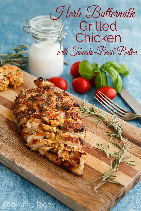 A simple marinade of buttermilk and herbs makes chicken tender and delicious when grilled. Double the recipe for easy make-ahead protein to have on-hand for numerous meal options.