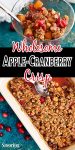 apple cranberry crisp pinterest collage