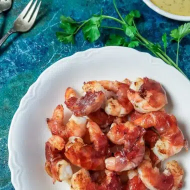 Easiest, great tasting appetizer you'll find. Savory shrimp with smoky sweet mustard sauce.