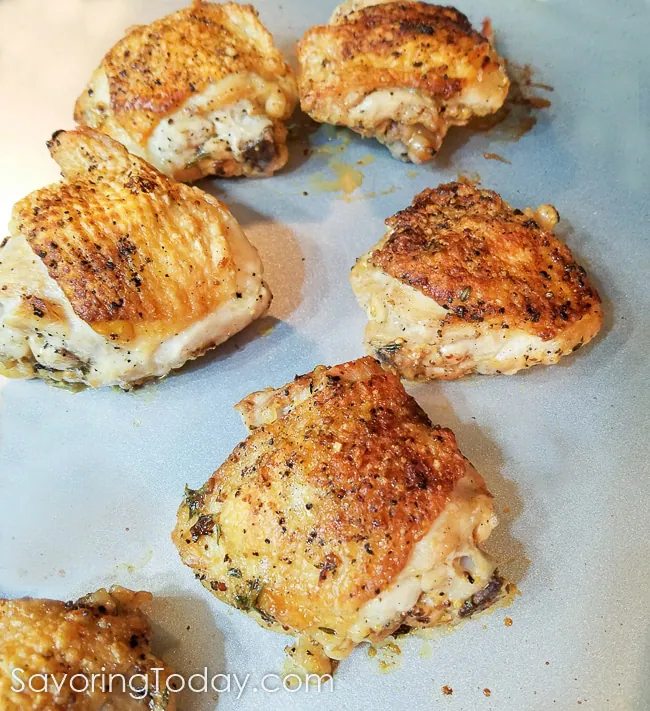 Braised chicken crisped under the broiler just before serving. Tips for fail-proof sauces.
