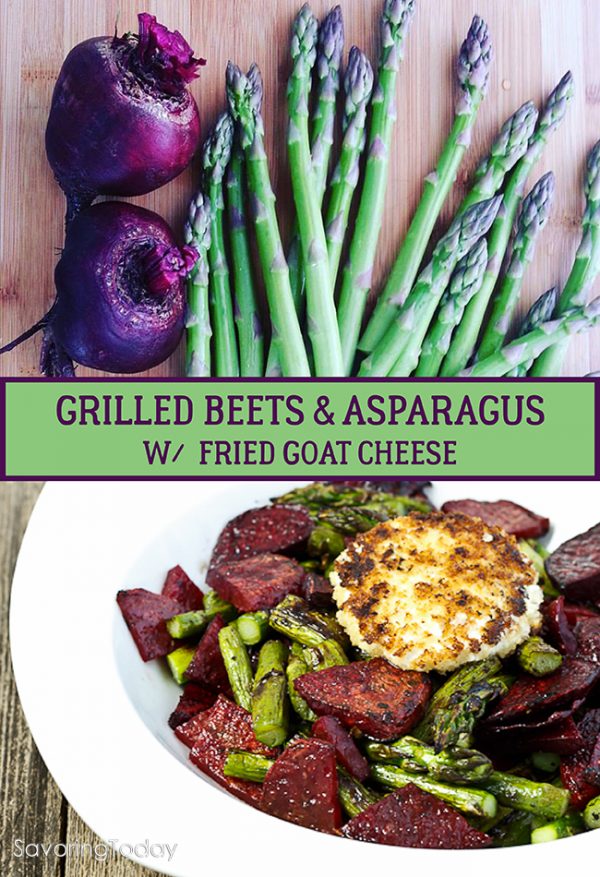 14 Amazing grilling recipes for summer entertaining. A delicious duo of beets and asparagus crowned with fried goat cheese.