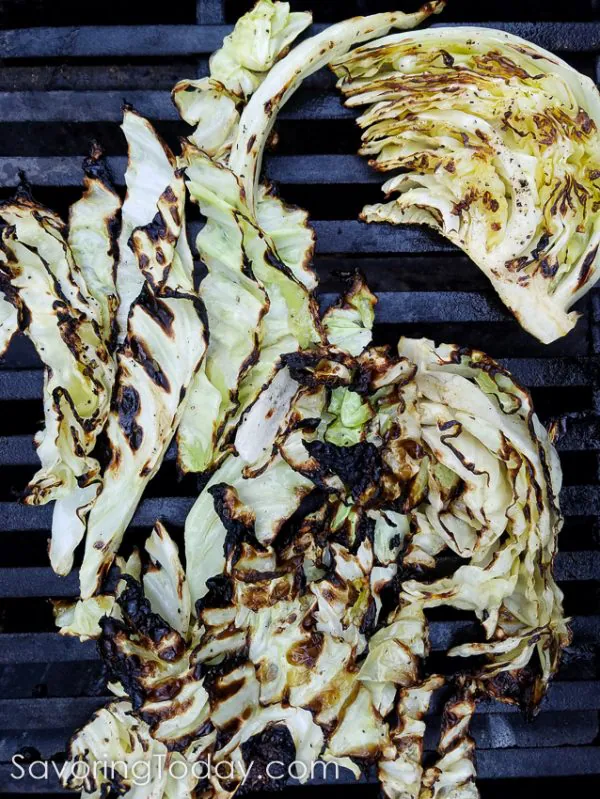 Grilled Cabbage with Caesar Dressing for easy summer side dishes from the grill.