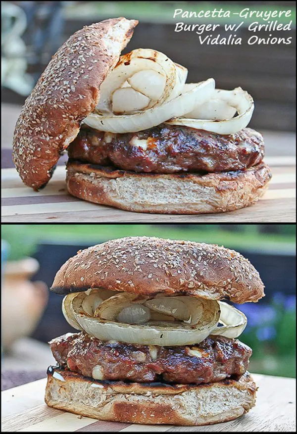 14 Go-To Grilling Recipes for Summer. All burgers should taste this good! Pancetta-Gruyere Burger with Grilled Vidalia Onions on a toasted bun.