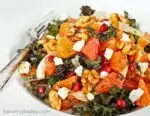 Not your ordinary fruit salad! Citrus Salad recipe gets a nutritional boost with kale, walnuts and pomegranate.