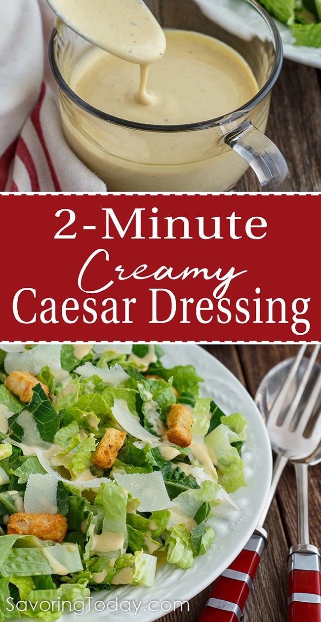 Classic Caesar Salad Recipe with 2Minute Creamy Caesar Dressing