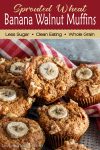 Whole wheat muffins with bananas and walnuts for a healthy breakfast.