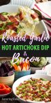 hot artichoke dip collage for pinterest