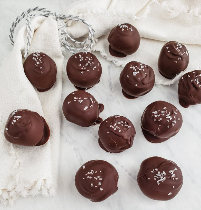 Date Chocolate Fudge Truffles with Sea Salt Recipe