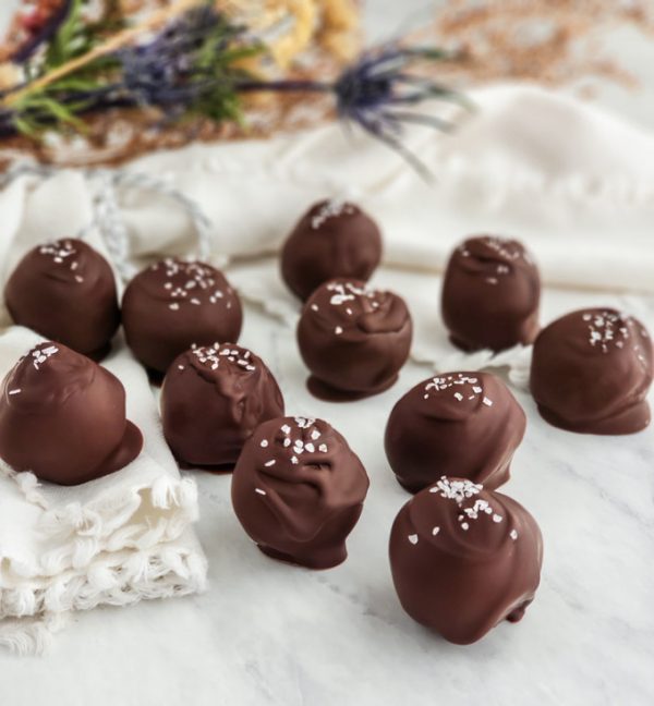 Date Chocolate Fudge Truffles with Sea Salt Recipe