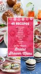 collage of bridal shower recipe images